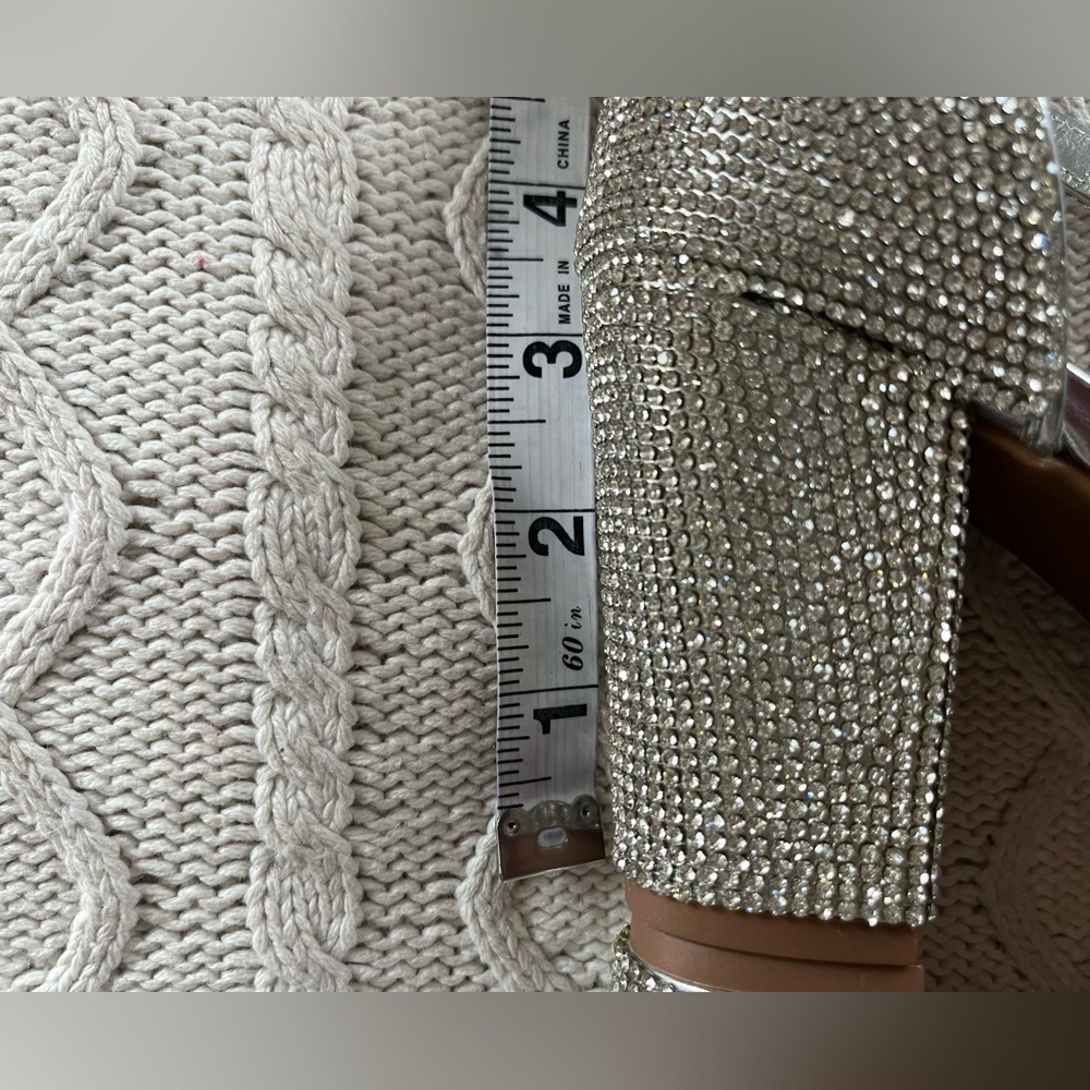 NEW! Top Moda Hannah Crystal Bow Sandal Heel Women’s Size 6.5 - Picture 6 of 16